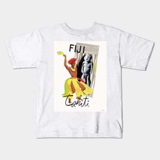 Fiji Tahiti Vintage Poster Kids T-Shirt